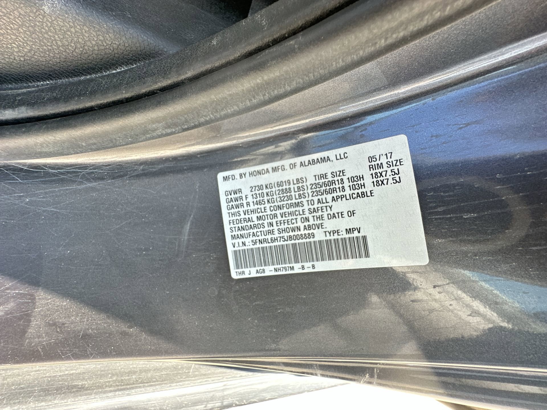 2018 Honda Odyssey EX-L